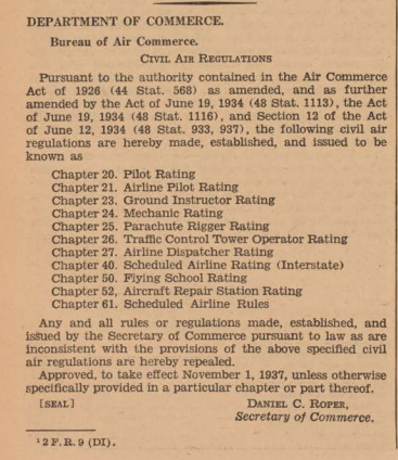 Federal Register from 1937